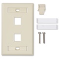 BELDEN AX102249 4-PORT WHITE 1-GANG FACEPLATE Product image for BELDEN AX102249 4-PORT WHITE 1-GANG FACEPLATE