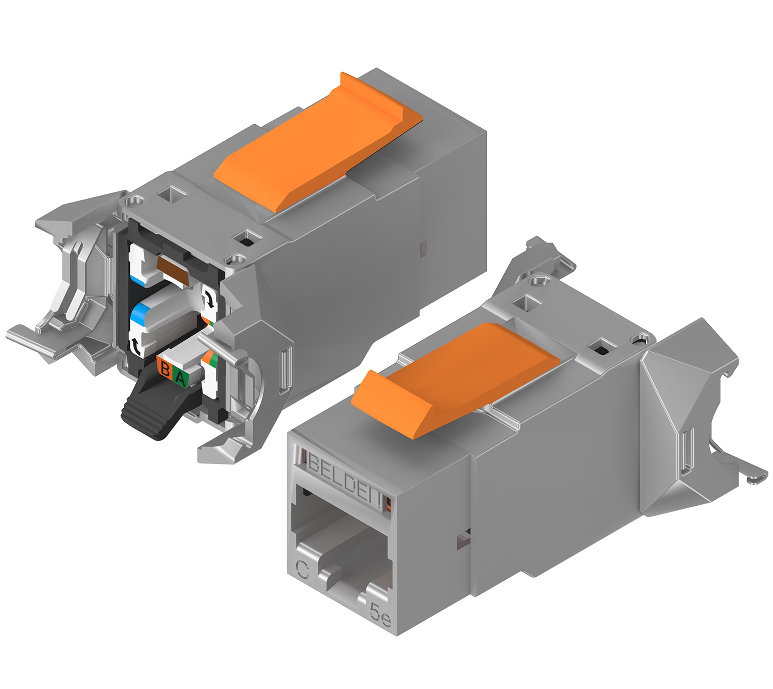 Ind REVConn C5E STP Jack