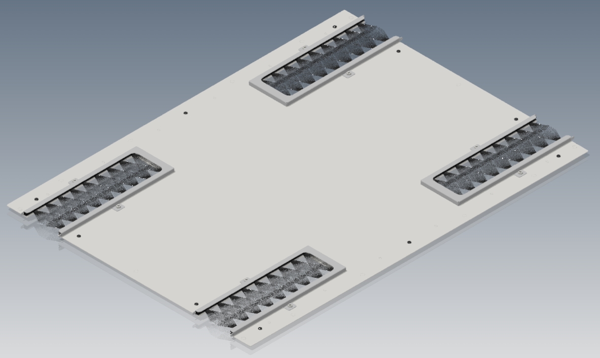 XHM Solid Top Panel W/Brushed Openings