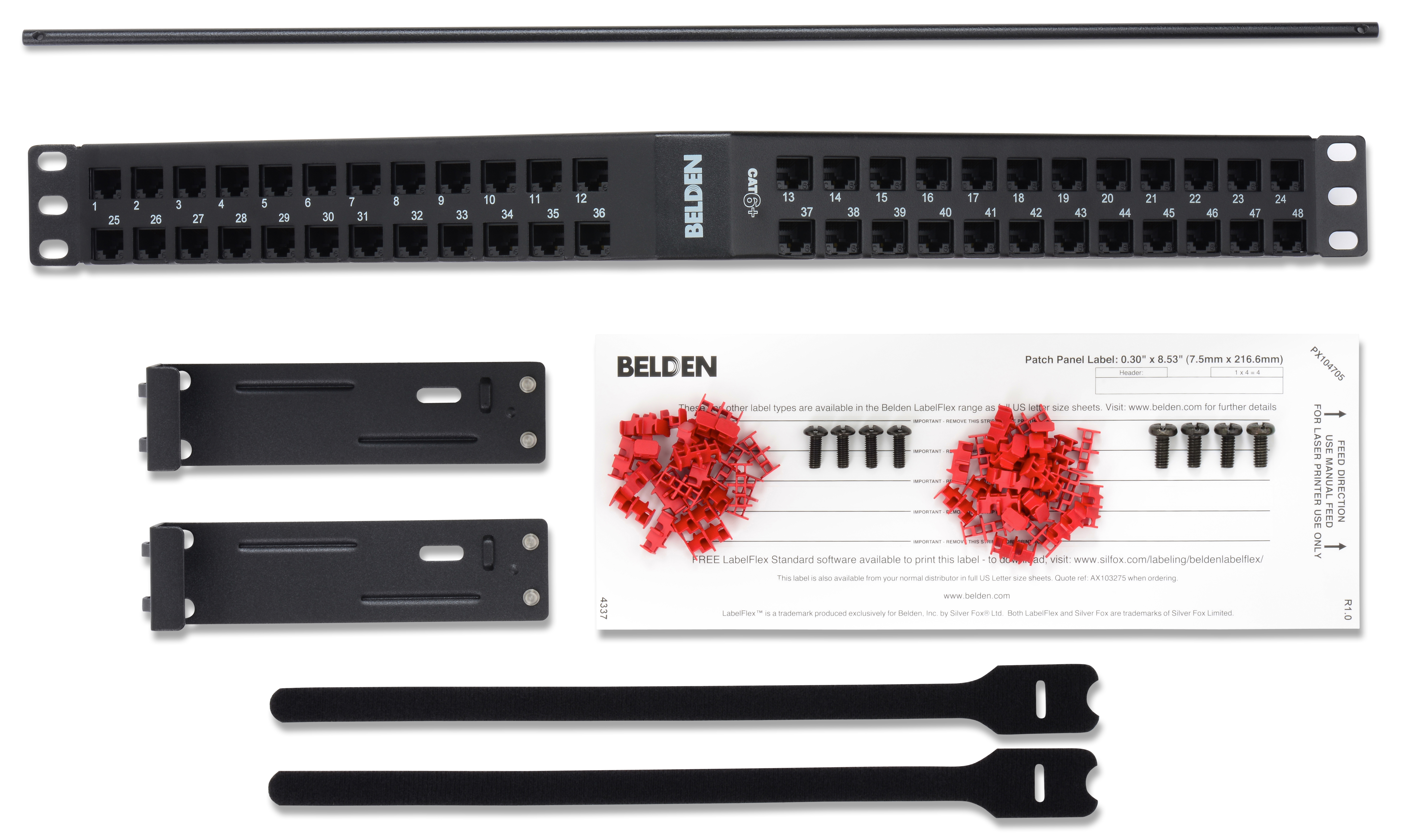 CAT 6 Angled PP 48 1U