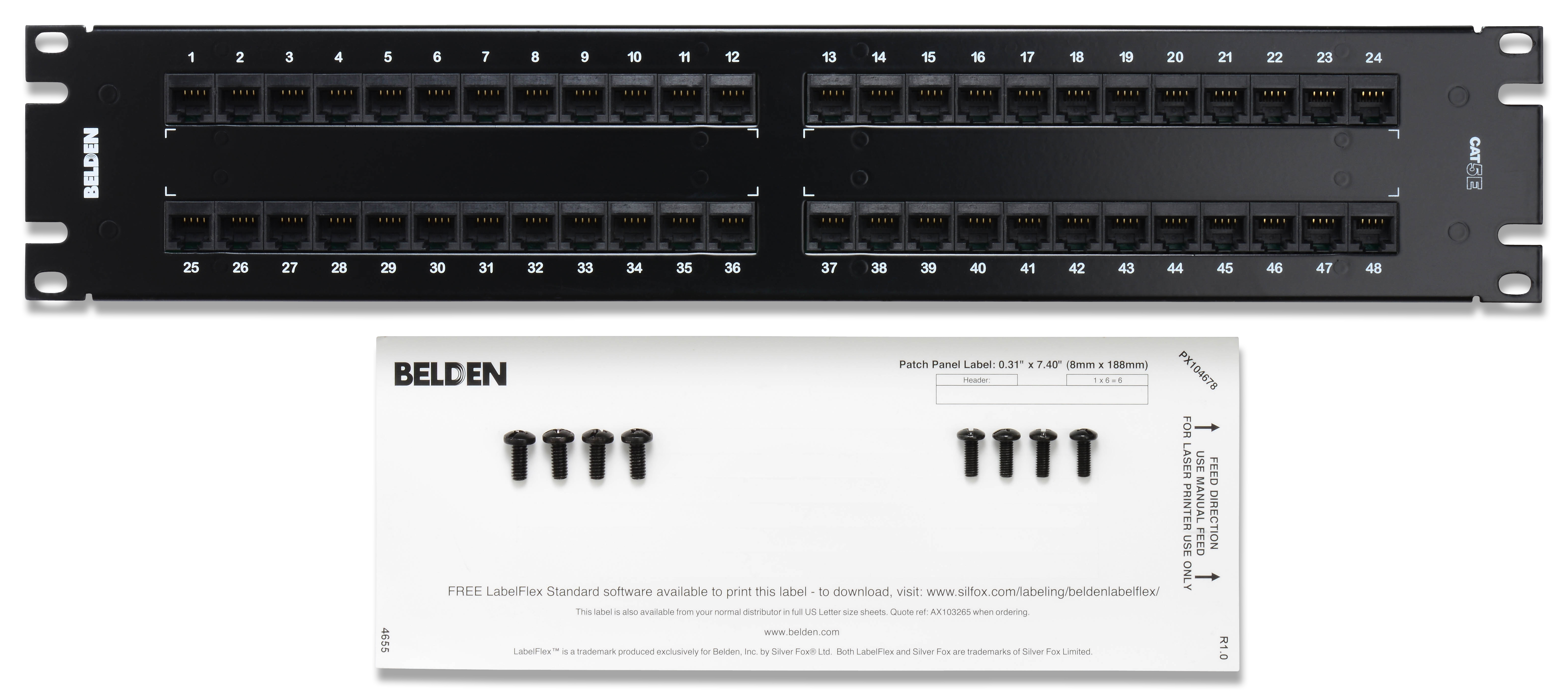 CAT 5E HD-110 PP 48 2U